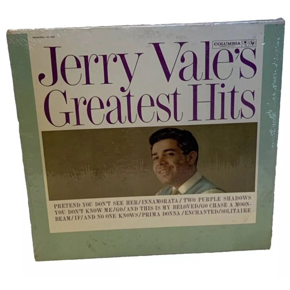 Jerry Vale Jerry Vale's Greatest Hits (Vinyl, 1962) Columbia CL 1529 VG LP